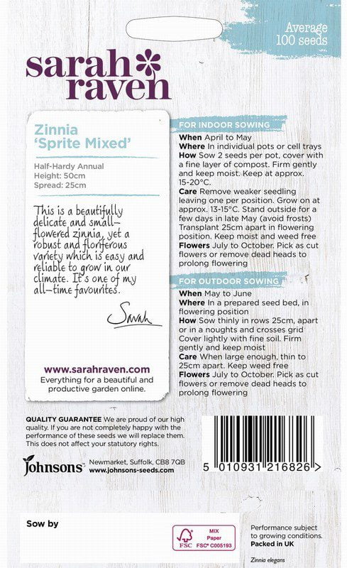 UK/SR-ZINNIA Sprite Mixed - Image 2