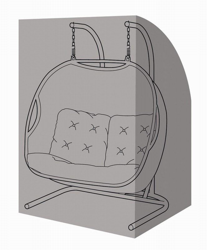 Double Hanging Chair Cover Black - Image 3