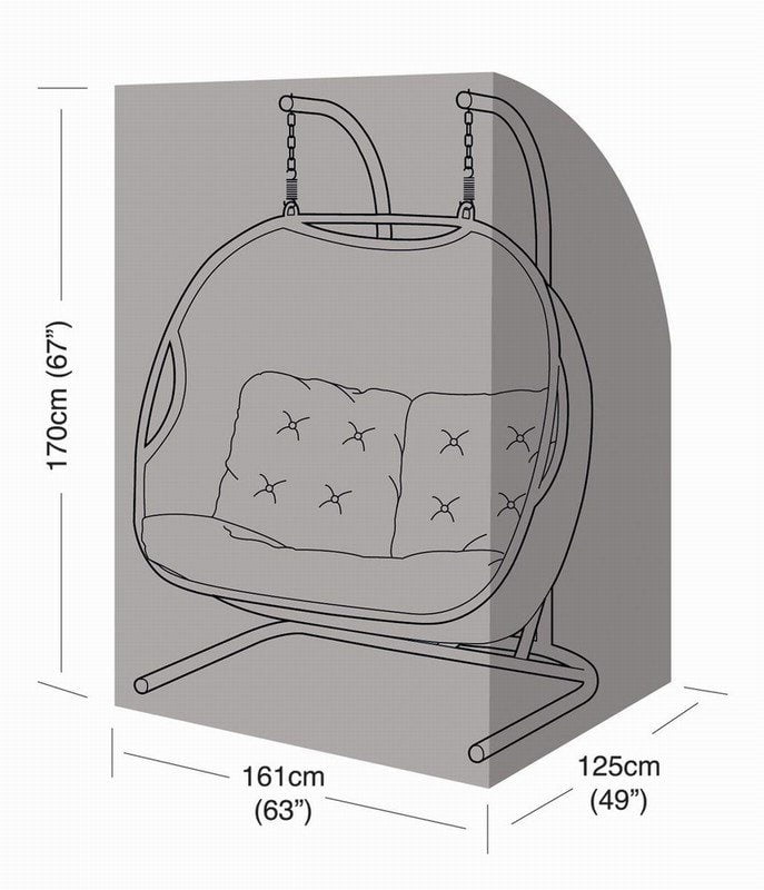 Double Hanging Chair Cover Black - Image 4