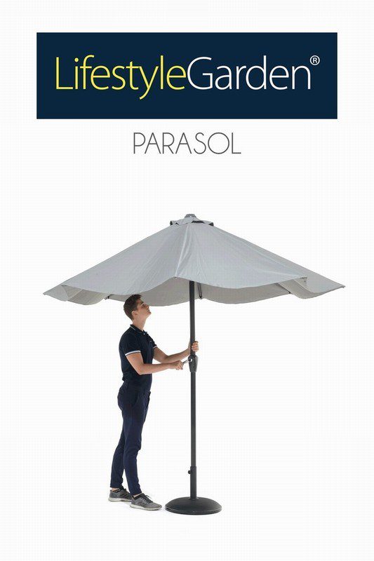 3m Crank & Tilt Aluminium Parasol - GREY