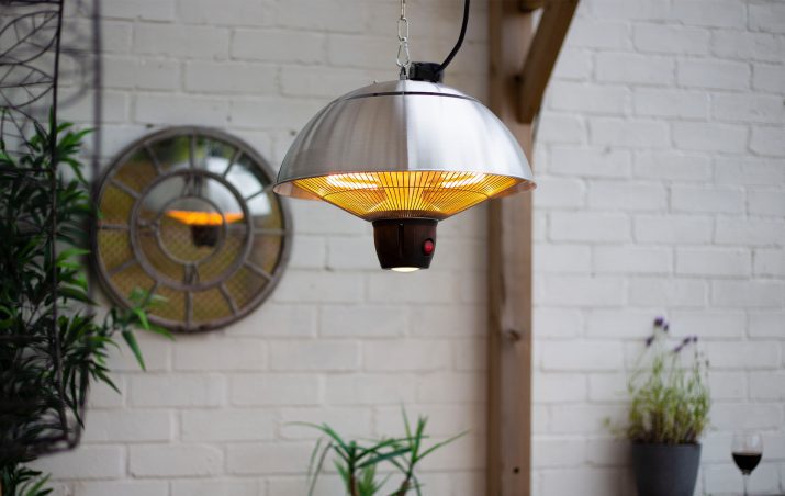 Hanging Mushroom Heater Silver
