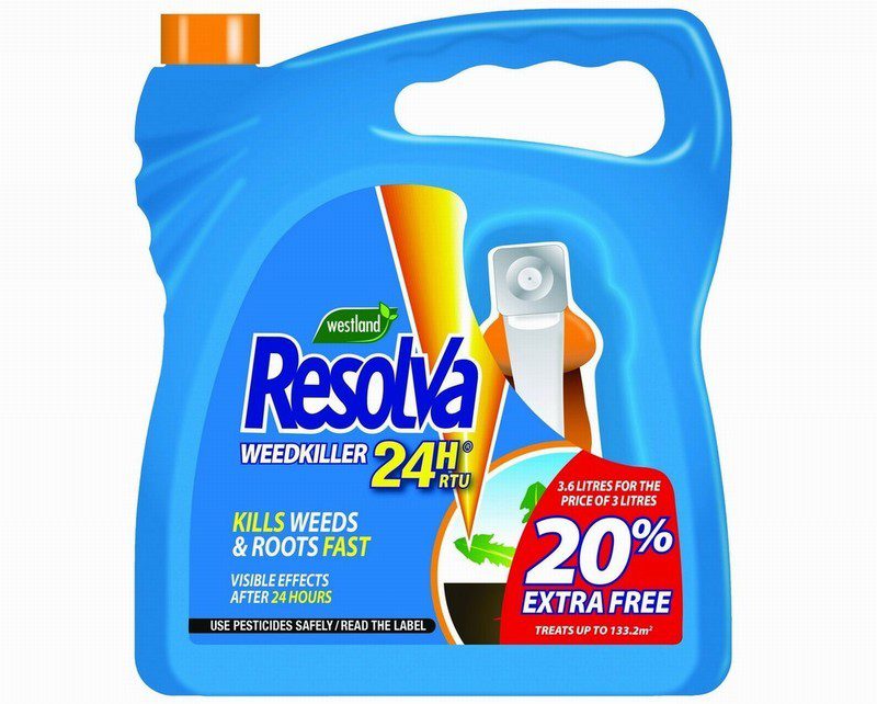 Resolva 24H Ready To Use Weedkiller - 3 Litres + 20% Extra Free