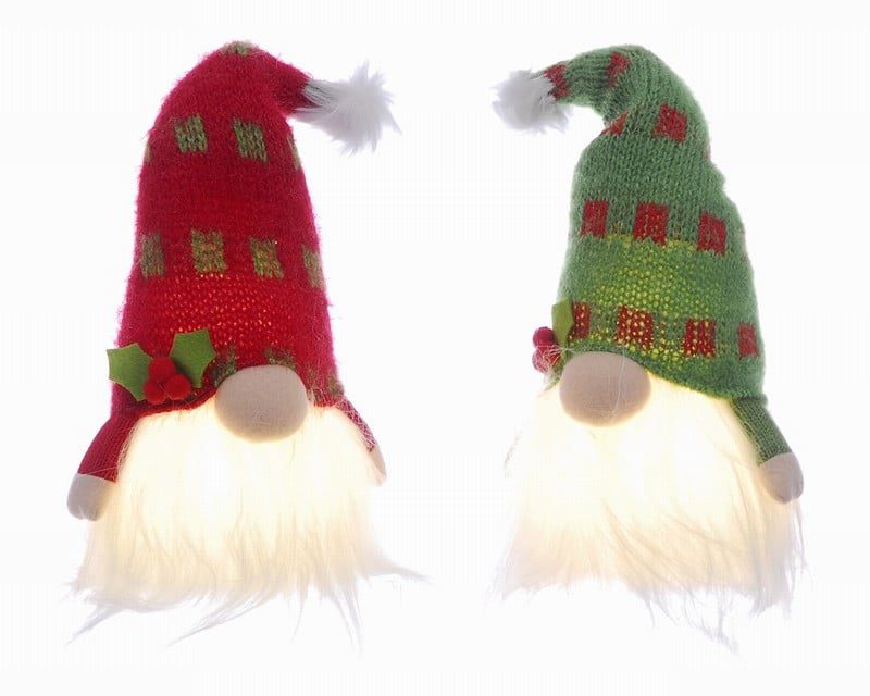 17cm bo lit 2 asstd sitting gonks - red / green