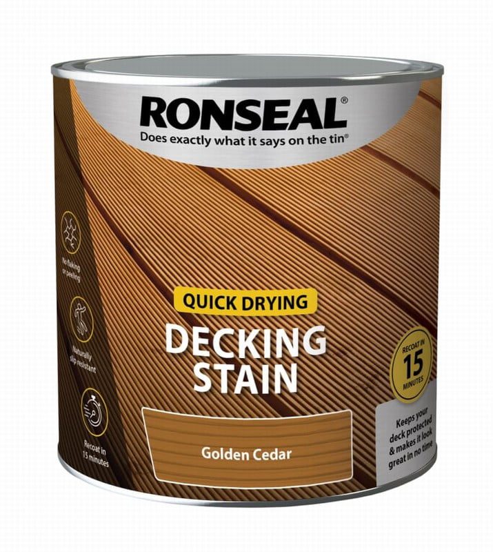 Ronseal Quick Drying Decking Stain Golden Cedar