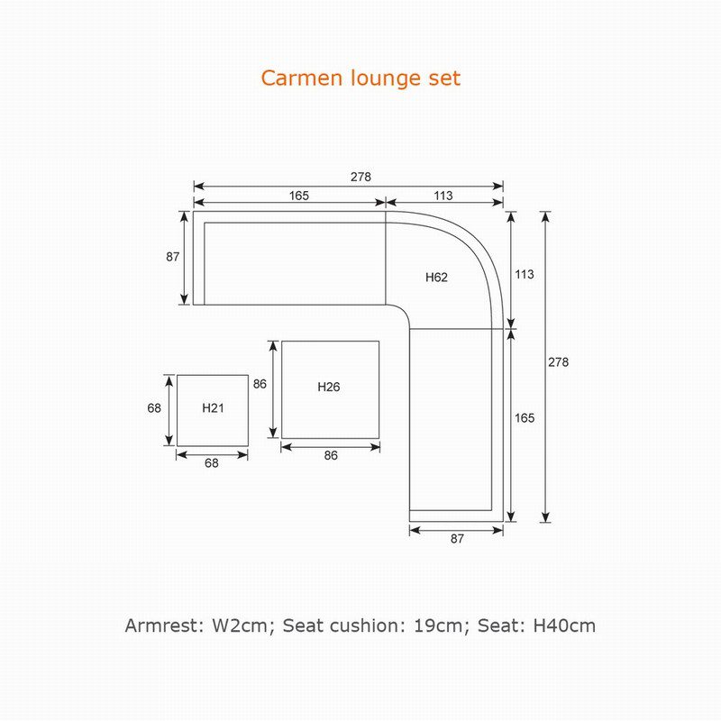 Carmen Corner Lounge Set with Teak Tables - Image 2
