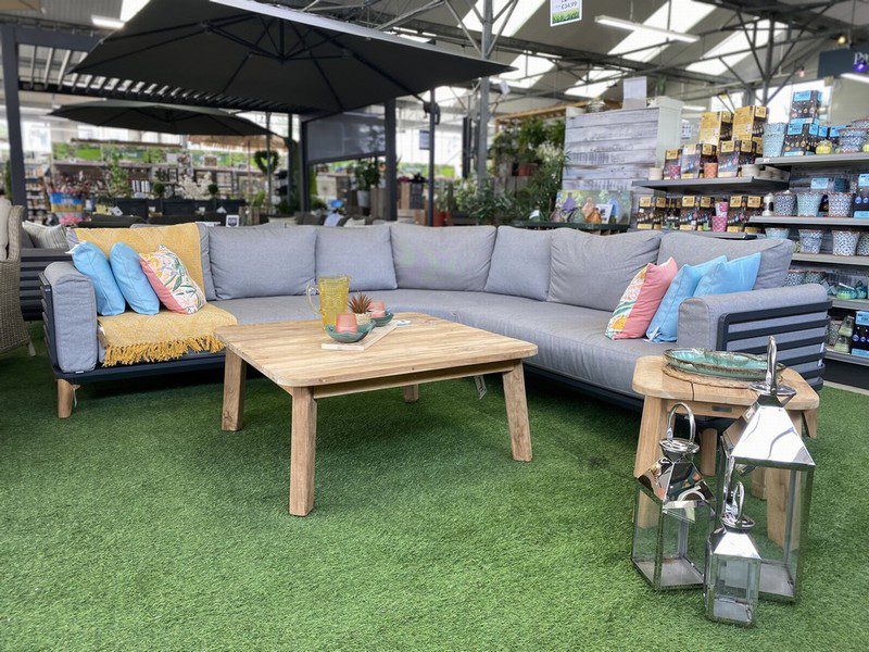 Carmen Corner Lounge Set with Teak Tables