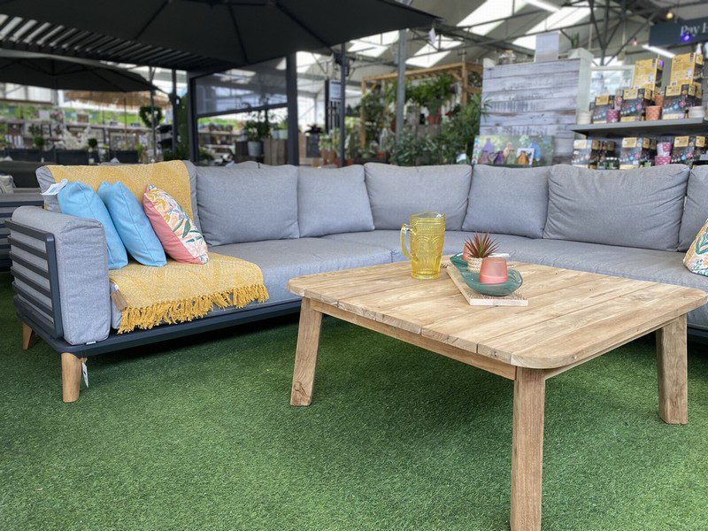 Carmen Corner Lounge Set with Teak Tables - Image 4