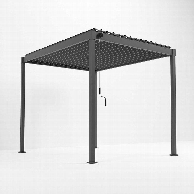 Nova Shadow Steel Pergola 3m x 3m Grey - Image 3