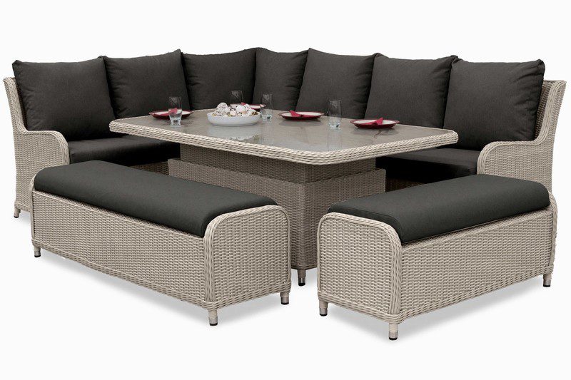 Avery Grande Rectangular L/Hand Corner Lounge/Dining Set -Ash - Image 2