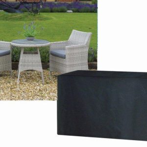 2 Seater Ex Large Bistro Set Cover Black