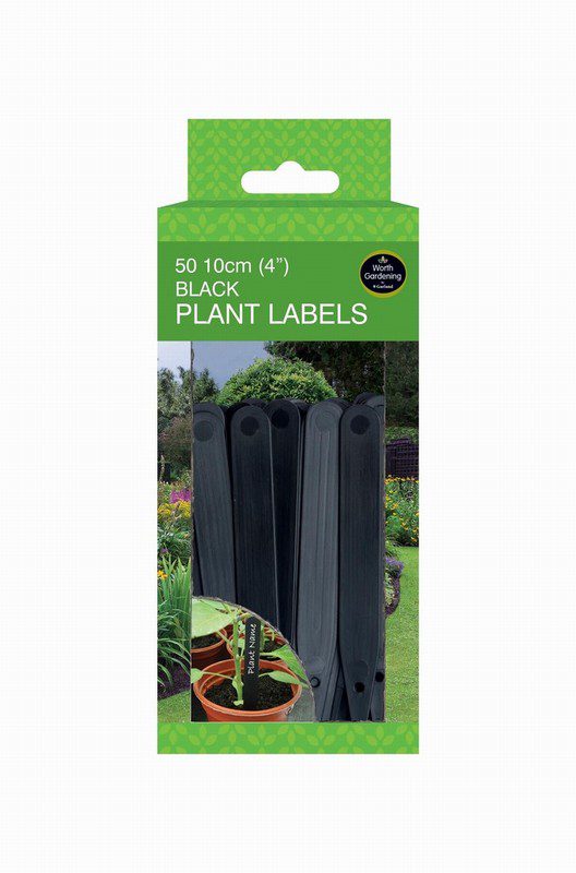 10cm (4") Black Plant Labels (50)