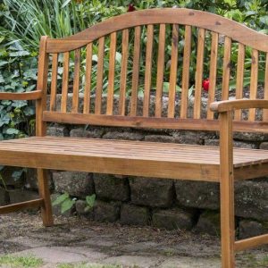 Alexander Rose Acacia Wood 5ft Serpentine Bench