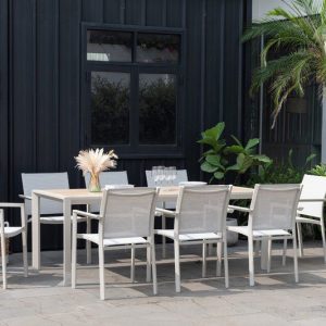 Lifestyle 8 Seat Urbanite Dining Set - Coral Sand