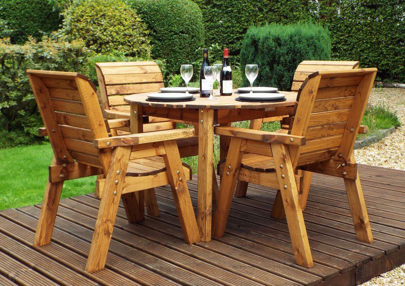 Charles Taylor Four Seat Circular Timber Set