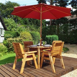Charles Taylor Four Seat Circular Timber Set