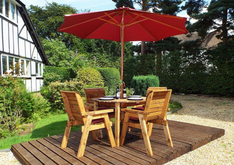 Charles Taylor Four Seat Circular Timber Set