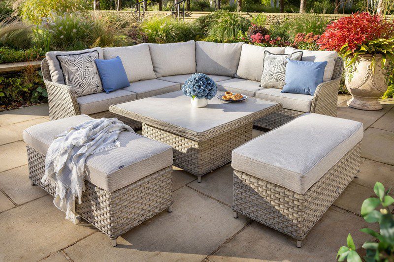 Hartman Eton Grand Square Casual Dining Set - Beech Weave