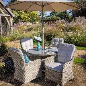 Hartman Eton 4 Seat Dining Set -  Beech Weave