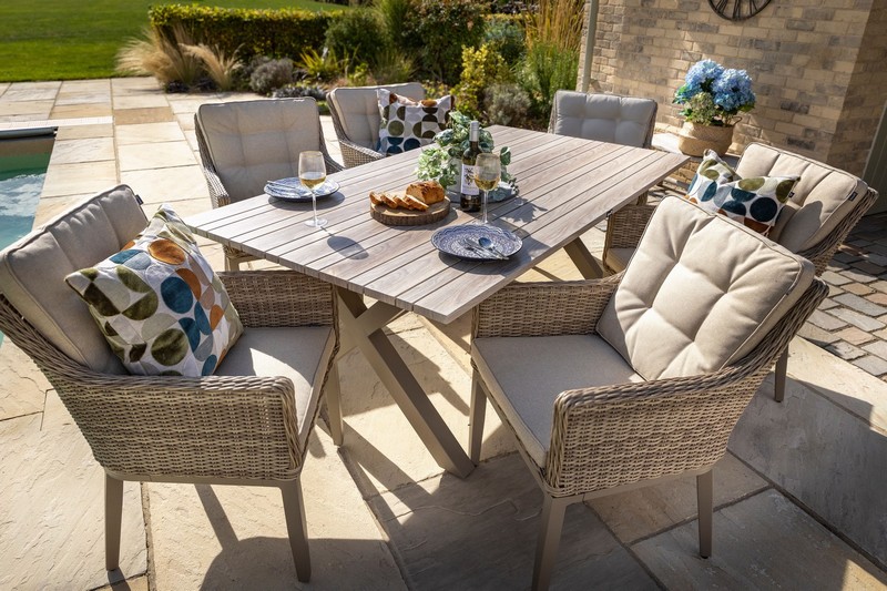 Hartman Arley 6 Seat Rectangular Dining Set - Image 2