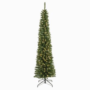 Pencil Pine 6ft Pre-Lit Artificial Tree-200 warm white lights
